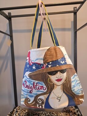 Brighton Womens Canvas Tote Bag NWOT